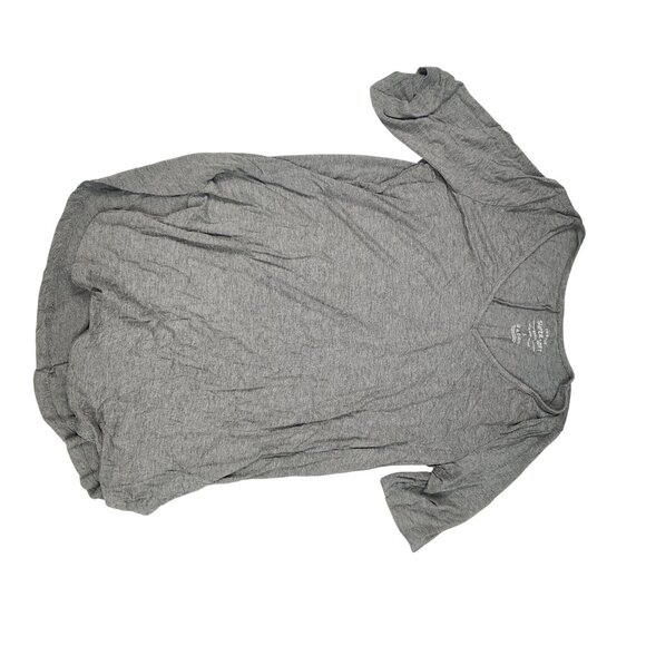 Torrid Gray Super Soft Knit V-Neck Tunic Top Size 1 Womens Relaxed Fit - Picture 3 of 7